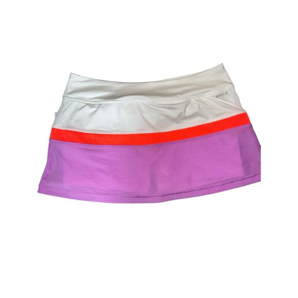 Nike Dri Fit Color Block Tennis athletic skort size medium Purple Slim fit NWT - Picture 2 of 8